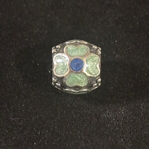 Pandora Silver and Blue Enamel Charm *RETIRED*
